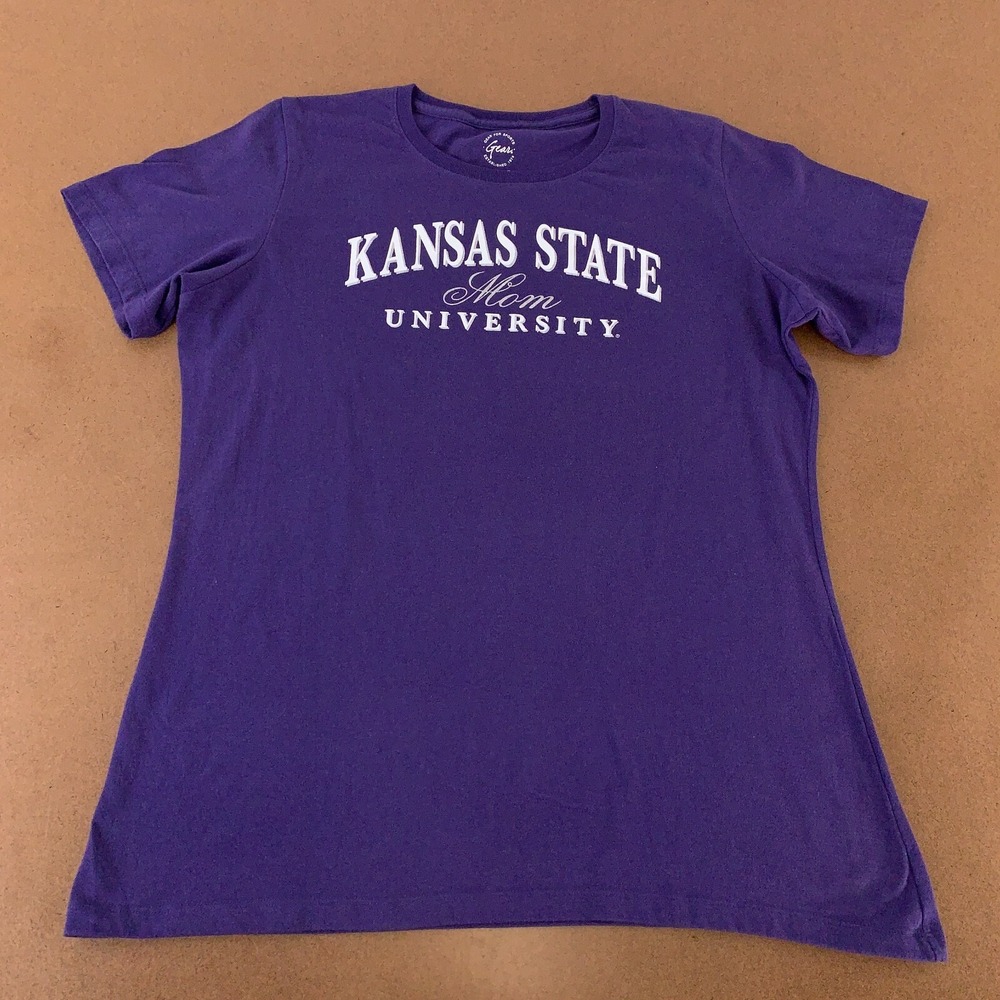Kansas State Wildcats Mom Gear For Sports Women's XL Relaxed Fit Purple T-Shirt